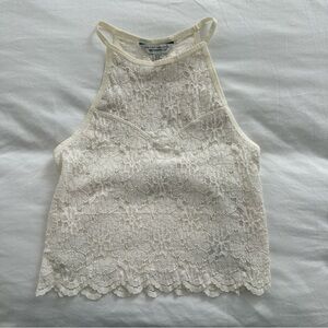 American Eagle Outfitters Cream Lace Camisole